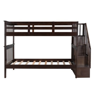 Twin-Over-Twin Standard Bunk Bed With Storage And Guardrail - Image 0
