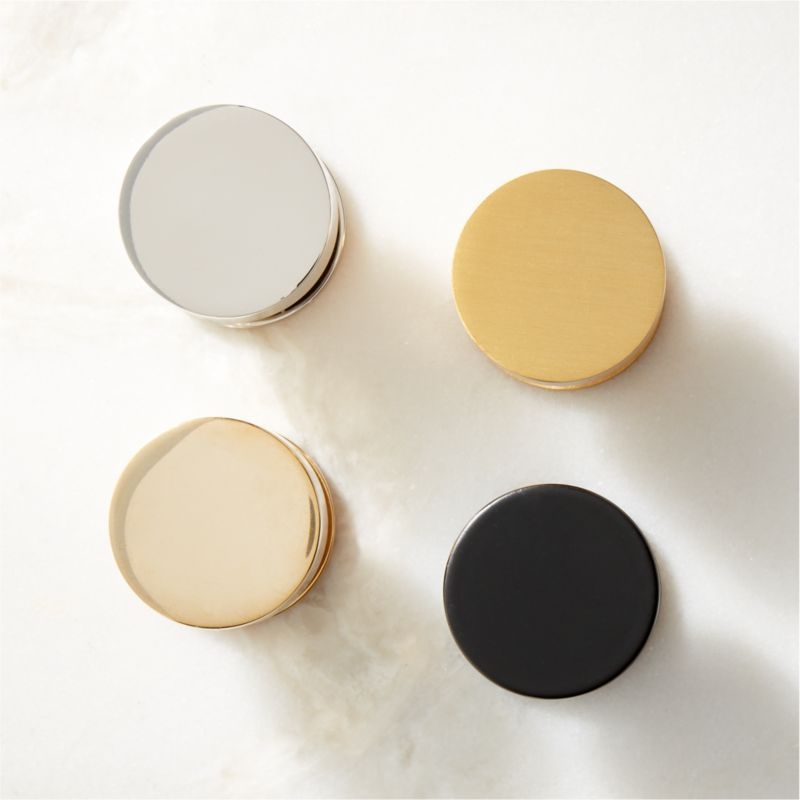 Logan Round Unlacquered Brass Knob 1.25" - Image 1