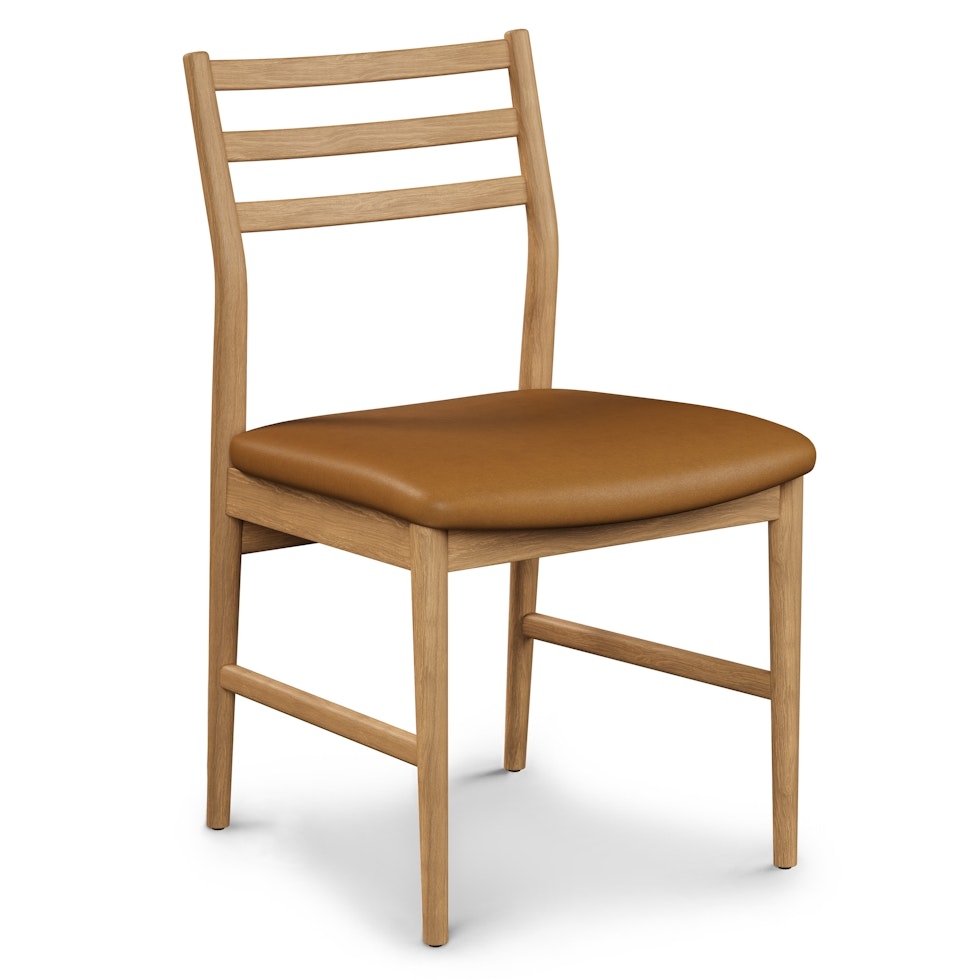 Wosla Leather Dining Chair - Oak and Taos Tan - Image 0