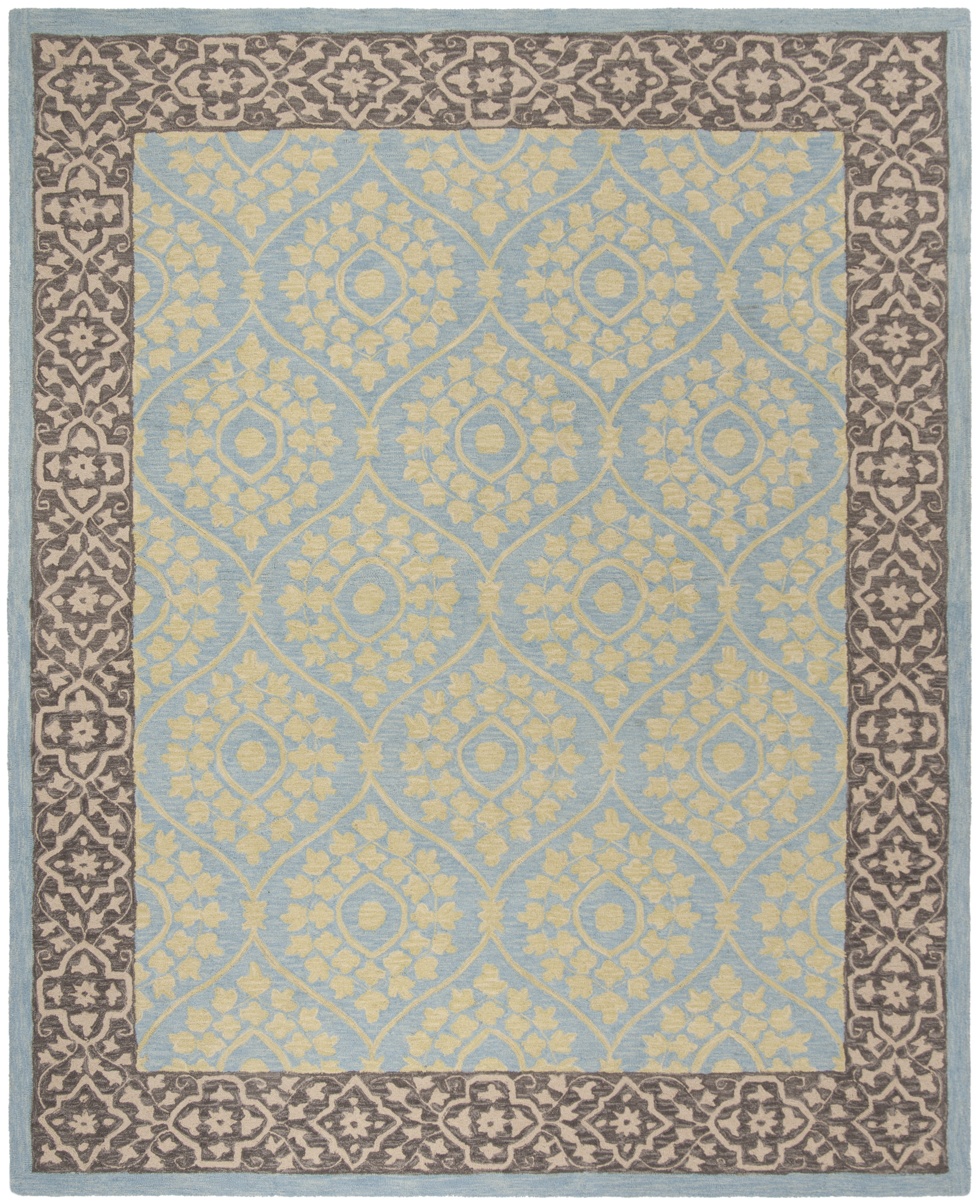 Arlo Home Hand Hooked Area Rug, SZN104A, Chocolate/Yellow,  8' X 10' - Image 0