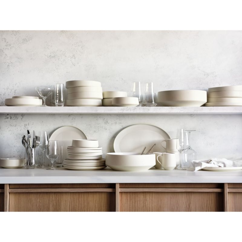 Tour White Porcelain 16-Piece Dinnerware Set - Image 1