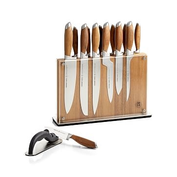 Schmidt Brothers Cutlery Bonded Teak Knife Block Set, 15-Piece - Image 1