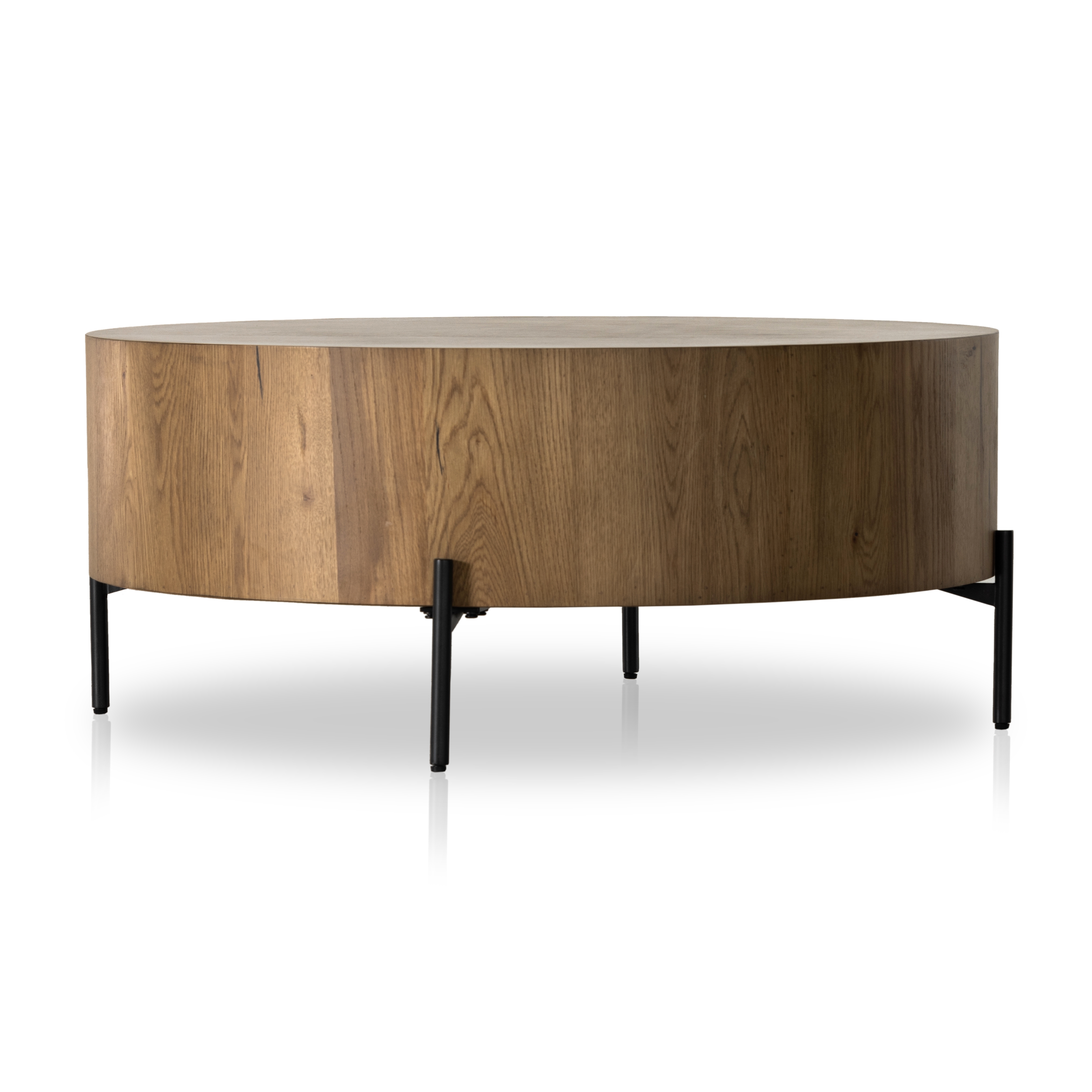 Eaton Drum Coffee Table-Amber Oak Resin - Image 2