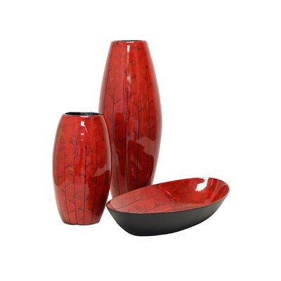 Bardell Red Wood Table Vase - Image 0