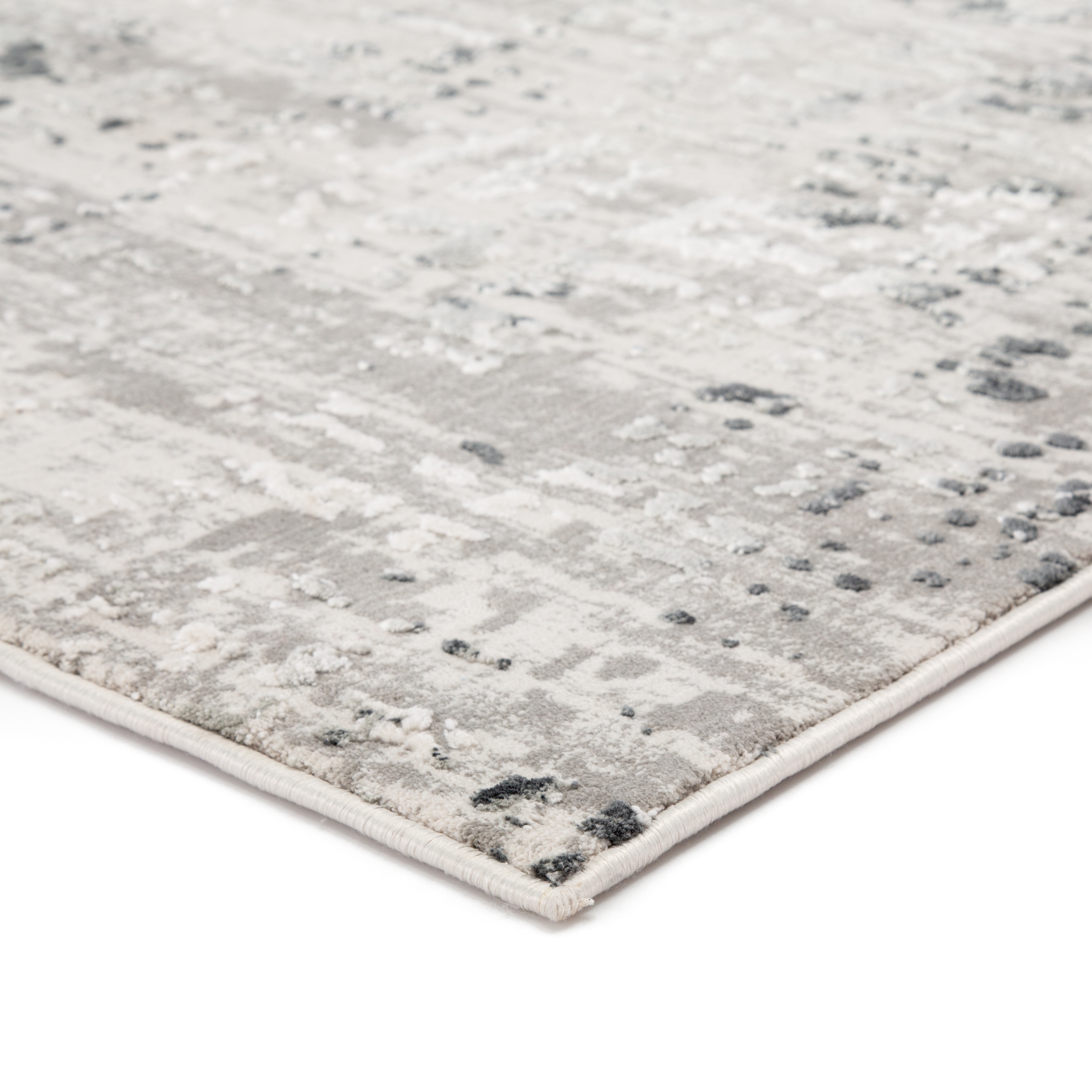 Cian Abstract Gray/ Ivory Area Rug (4'X6') - Image 1
