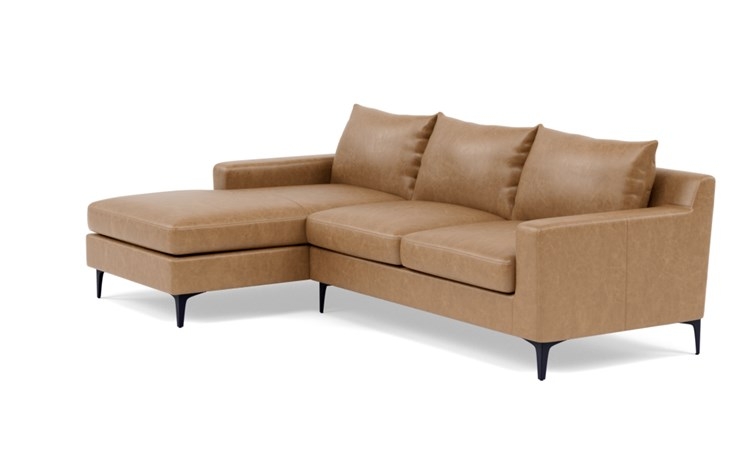 Sloan Leather Left Chaise Sectional - Image 4