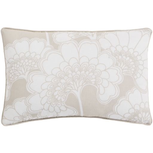 Japanese Floral Throw Pillow, 20" x 20", pillow cover only - Image 0