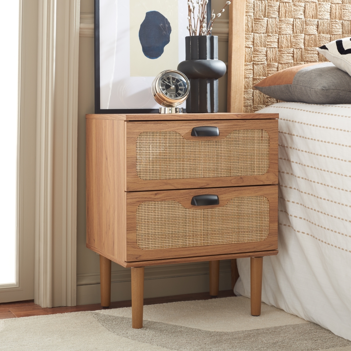 Irelia 2 Drawer Nightstand - Oak / Natural - Safavieh - Image 1