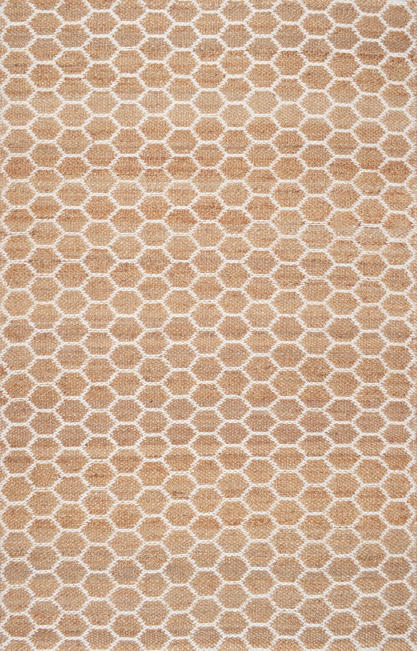 Hand Woven Reversible Honeycomb Alisha Jute Area Rug - Image 1