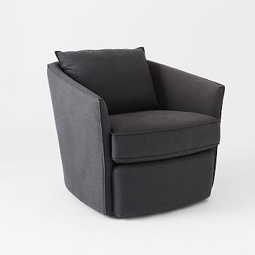 Duffield Swivel Chair, Performance Coastal Linen, Stone White - Image 3