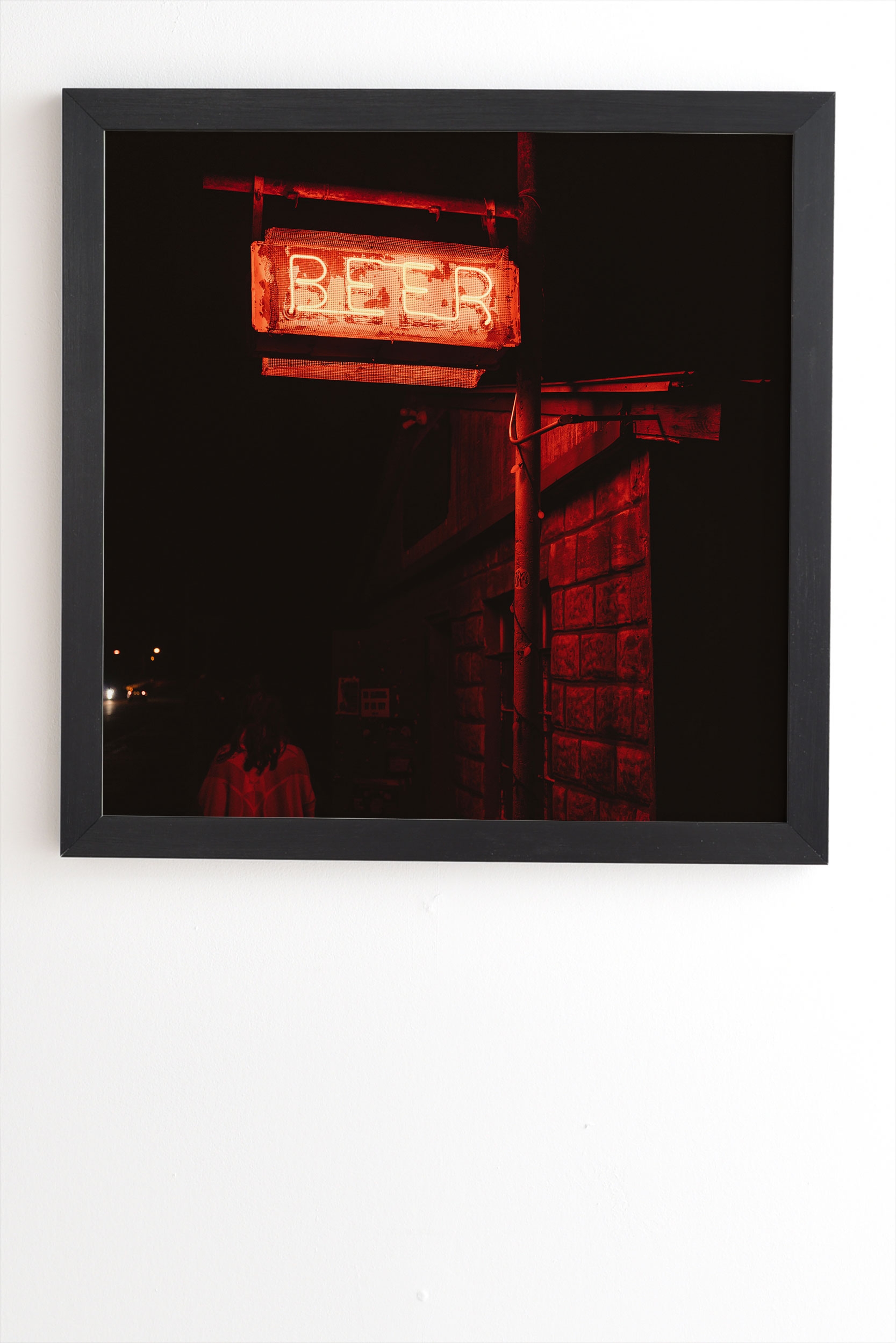 Marfa Night Vibes by Bethany Young Photography - Framed Wall Art Basic Black 14" x 16.5" - Image 1