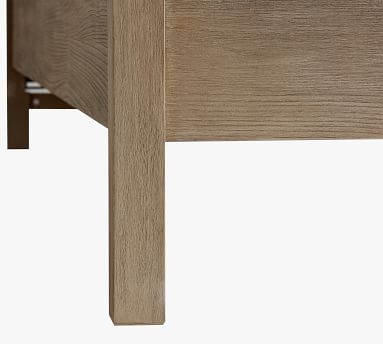 Square Leg Wood Platform Bed, Charcoal, Full - Image 1