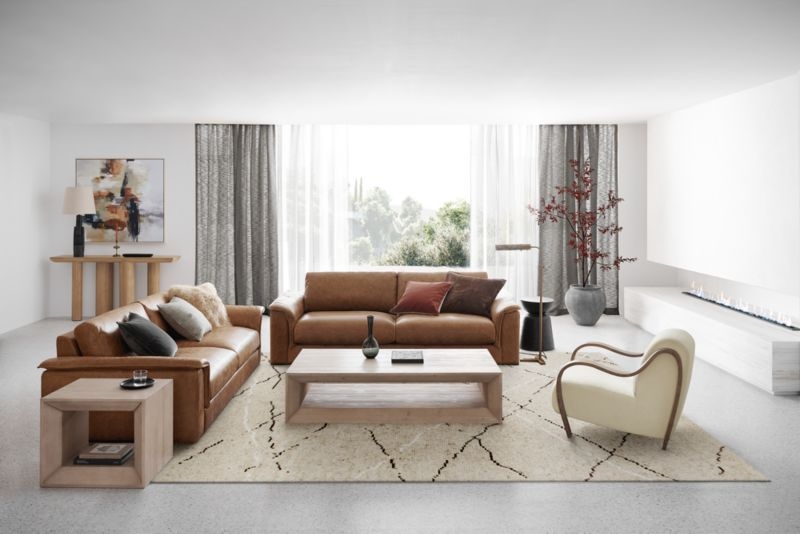 Vernon Natural Pine Wood 68" Rectangular Coffee Table with Shelf - Image 6