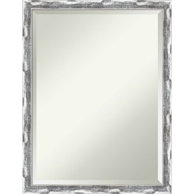 Scratched Wave Chrome Bathroom Vanity Wall Mirror - Image 0
