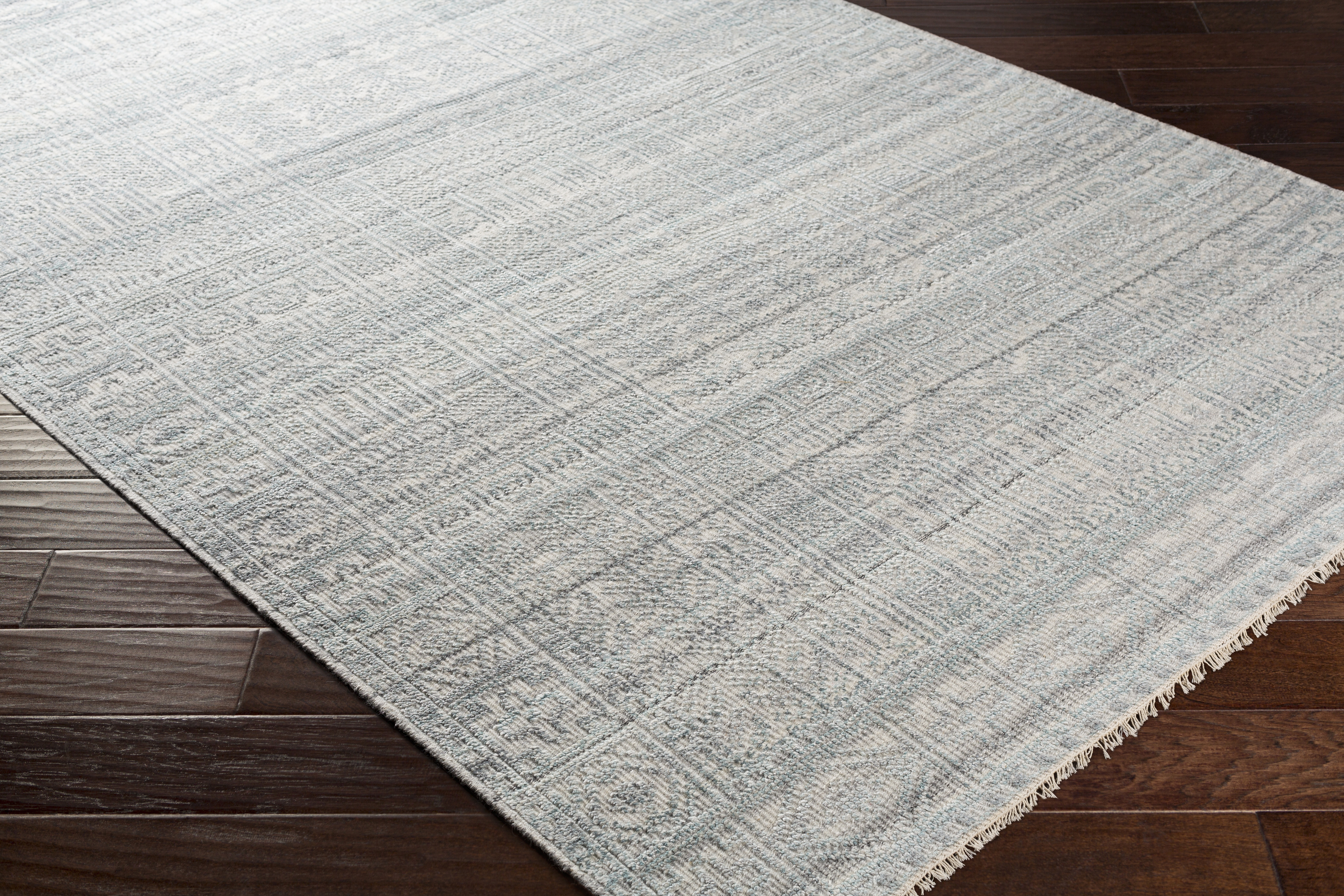 Nobility Gray Indoor 8'10" x 12' Handmade Rug - Image 2
