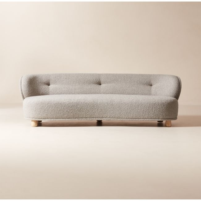 Leonne 90" Grey Boucle Sofa by goop - Image 0