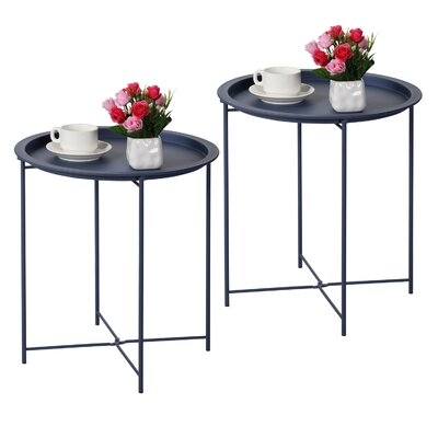 Annaleese Tray Top Cross Legs End Table Set - Image 0