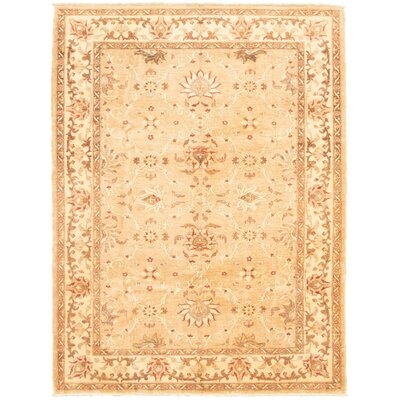One-of-a-Kind Slevin Hand-Knotted 2010s Chobi Tan/Brown 7'2" x 9'5" Wool Area Rug - Image 0