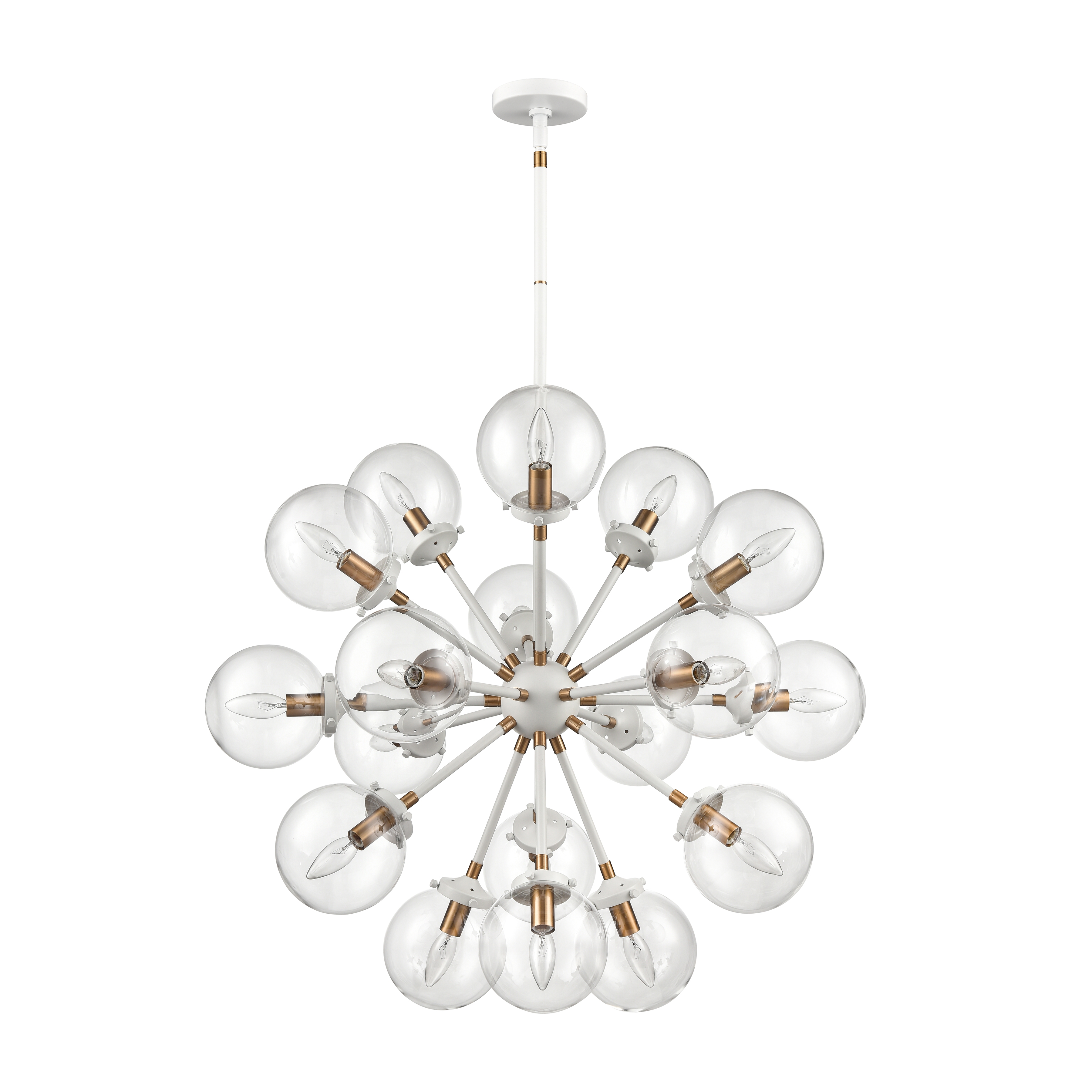 Boudreaux 32'' Wide 18-Light Chandelier - Matte White - Image 1