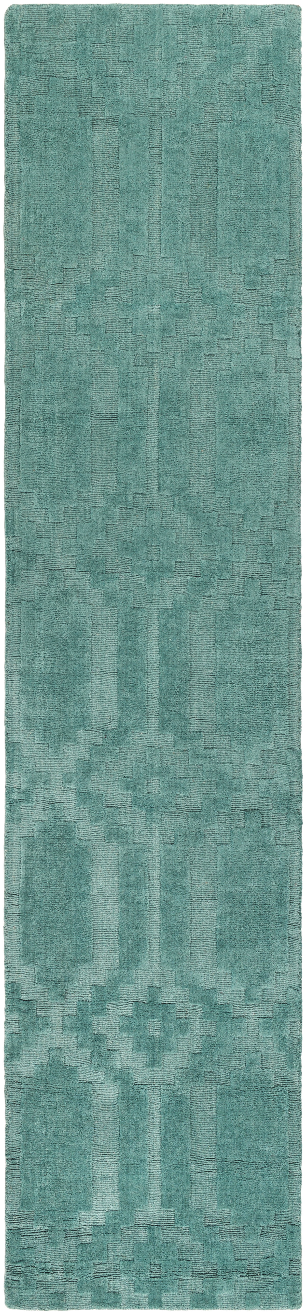 Metro Green Indoor 2'3" x 8' Handmade Rug - Image 0