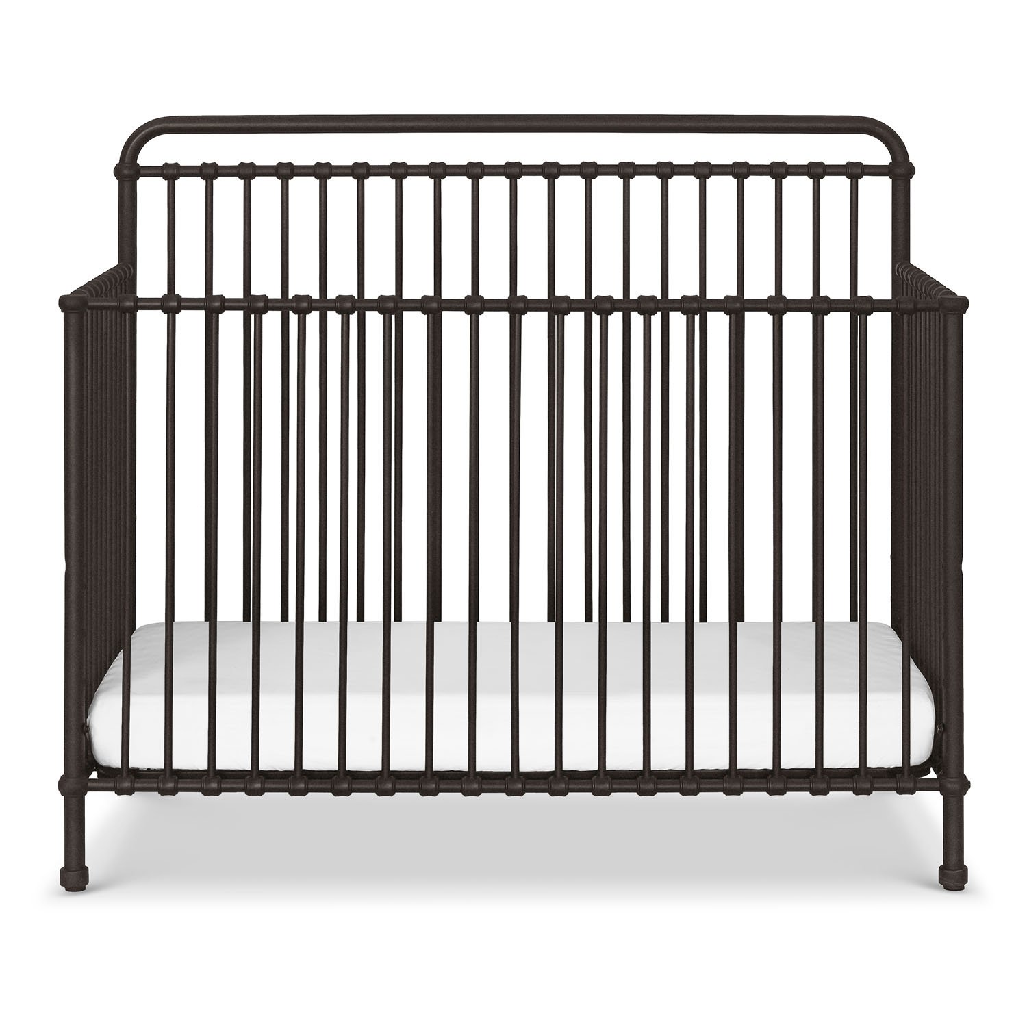 Wendy French Country Vintage Black Steel Convertible Crib - Image 1