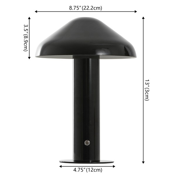 Jace 13 Inch Table Lamp - Black - Image 4