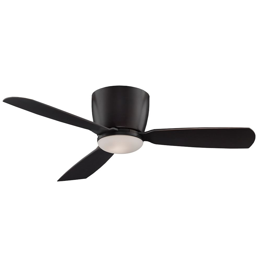 Classic Metal Ceiling Fan, Oil-Rubbed Bronze, 44" Ob Blade-3, Opal Glass, Dark Bronze - Image 0