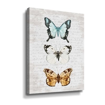 Butterfly Trio Gallery Wrapped Floater-Framed Canvas - Image 0