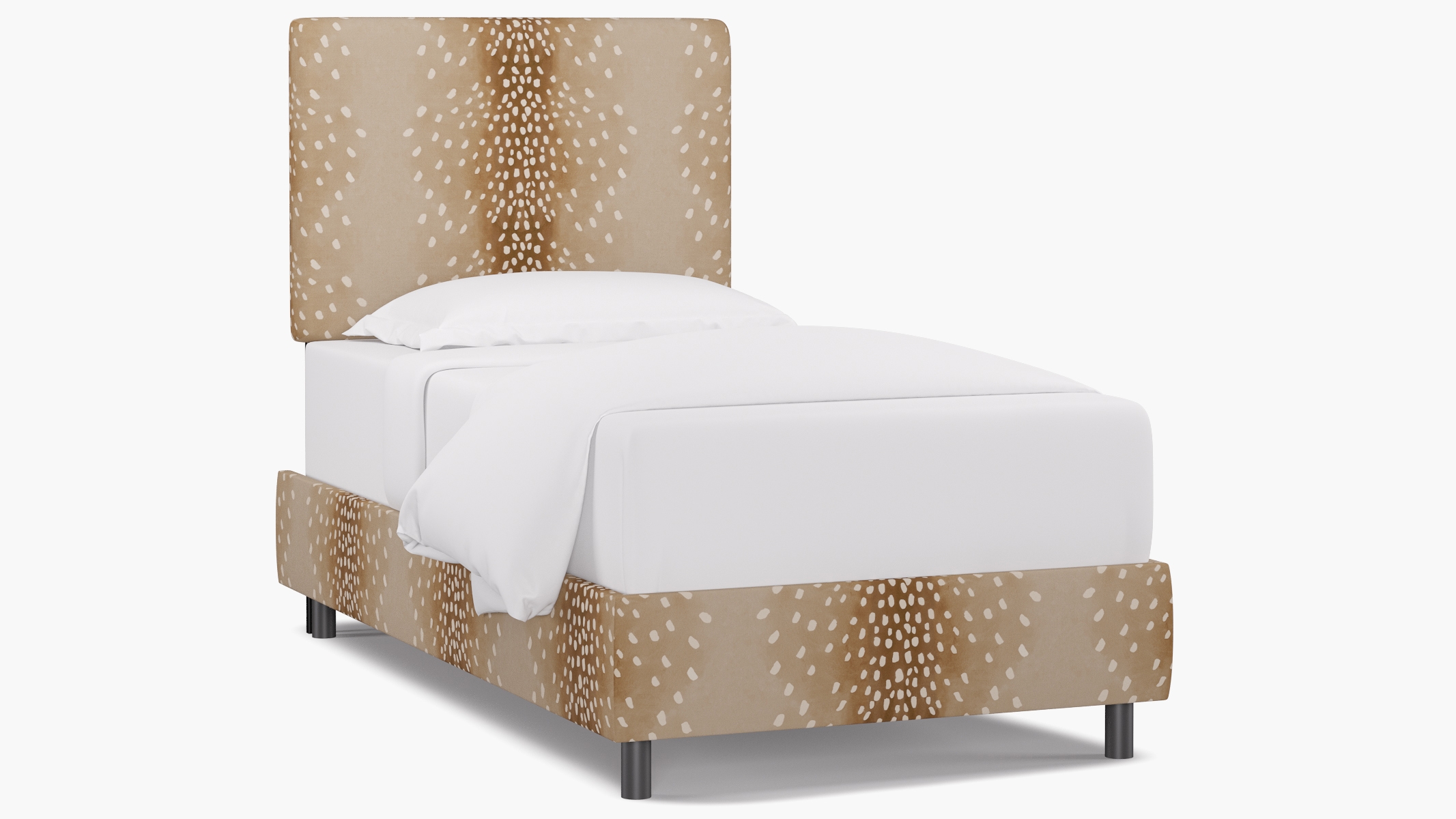 Square Back Bed, Fawn, Twin - Image 1