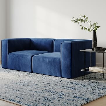 Remi 70" Modular Sofa, Performance Velvet, Ink Blue - Image 2