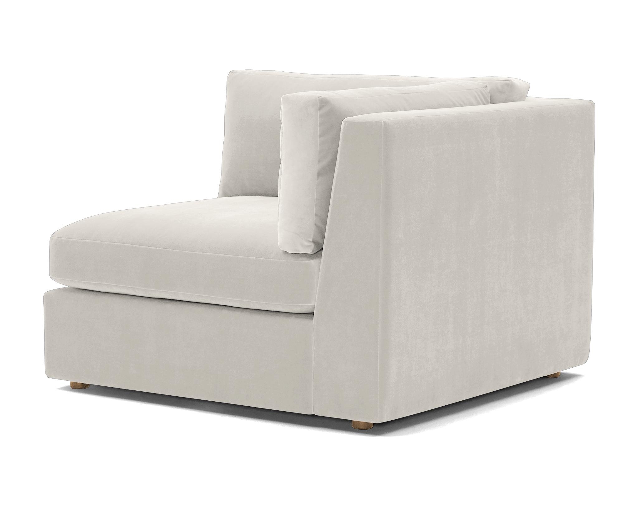White Daya Mid Century Modern Corner Chair - Tussah Snow - Image 3