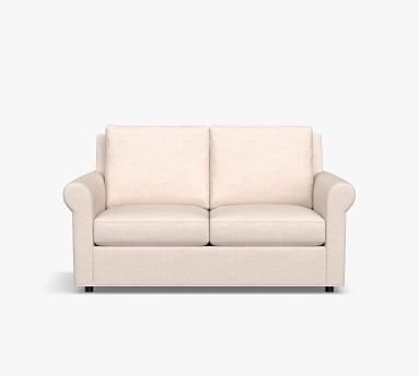 Sanford Roll Arm Upholstered Sofa 77", Polyester Wrapped Cushions, Performance Heathered Basketweave Platinum - Image 1