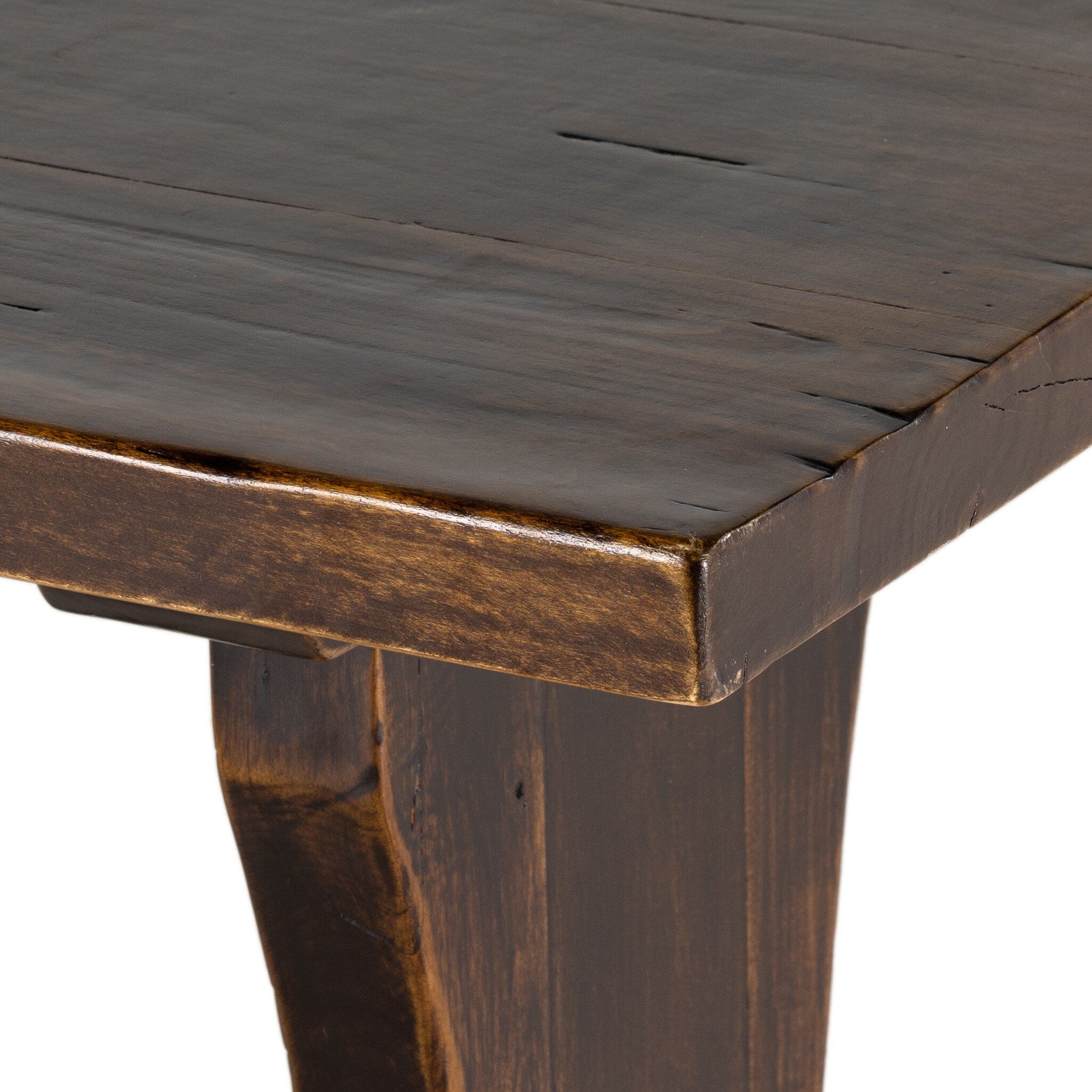 Trestle Console Table - Distressed Walnut - Image 3