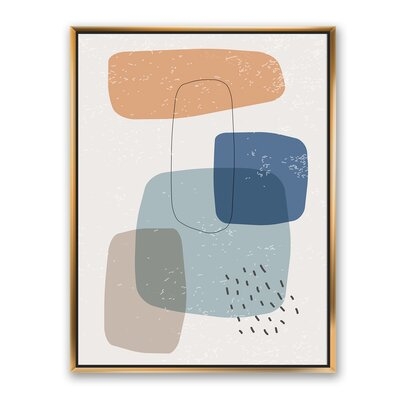 Minimal Elementary Organic and Geometric Compostions XXXXXXXX - Floater Frame Print on Canvas - Image 0