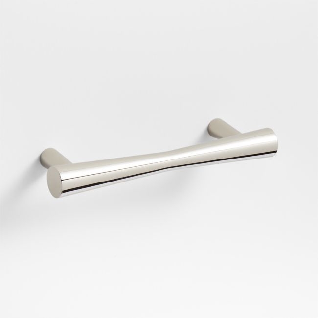 Tapered 4" Polished Chrome Cabinet Drawer Bar Pull - Image 0
