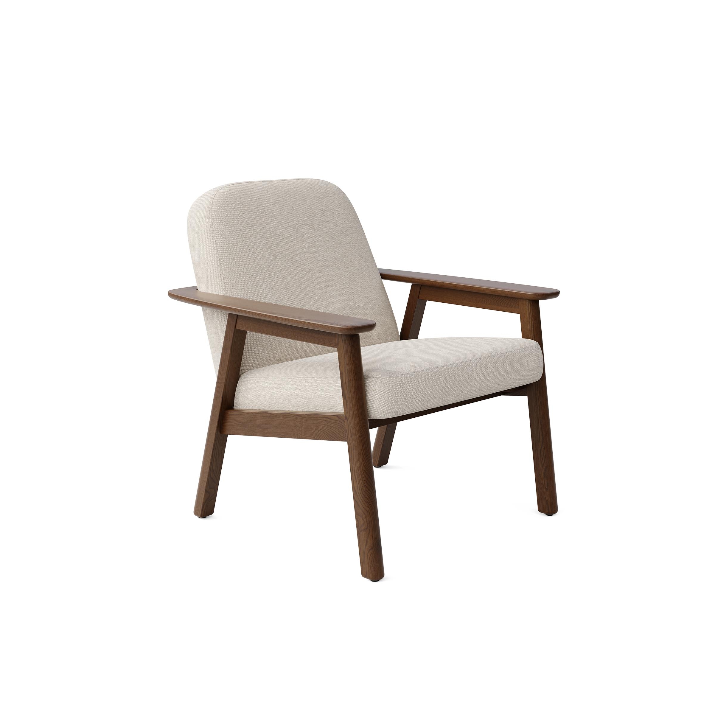 Lodge Chair - Ivory - Performance Basketweave / Walnut - Wood - Image 0