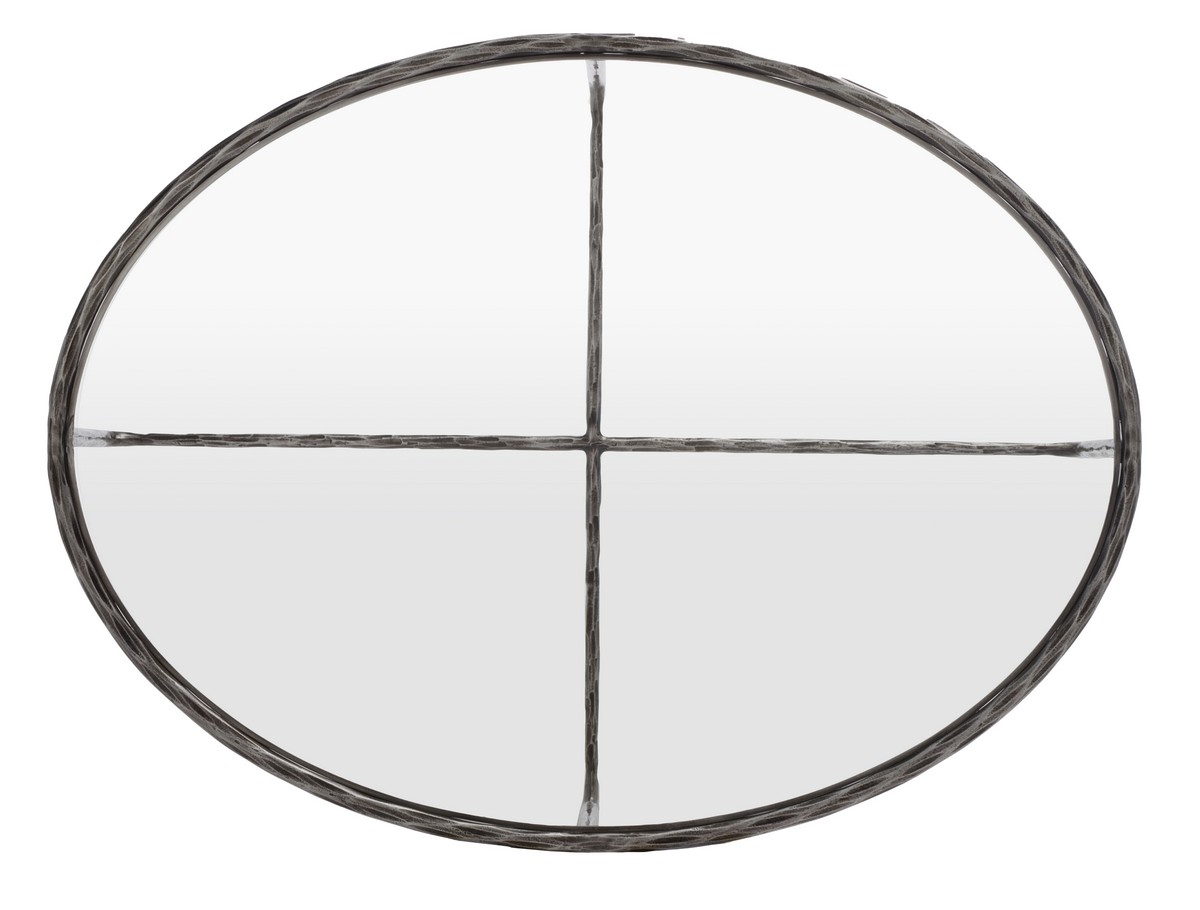 Jessa Oval Metal Coffee Table - Silver - Image 3
