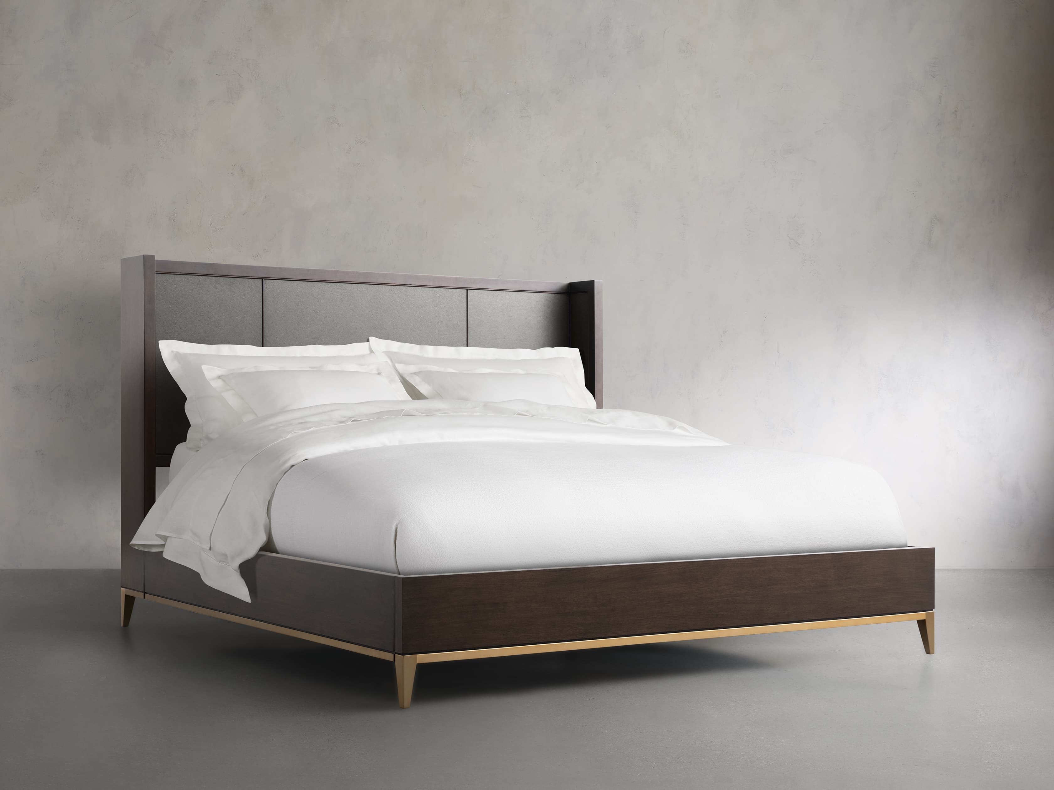 Malone Shelter Bed in Shagreen Queen Brown  Sparrow  - Image 0