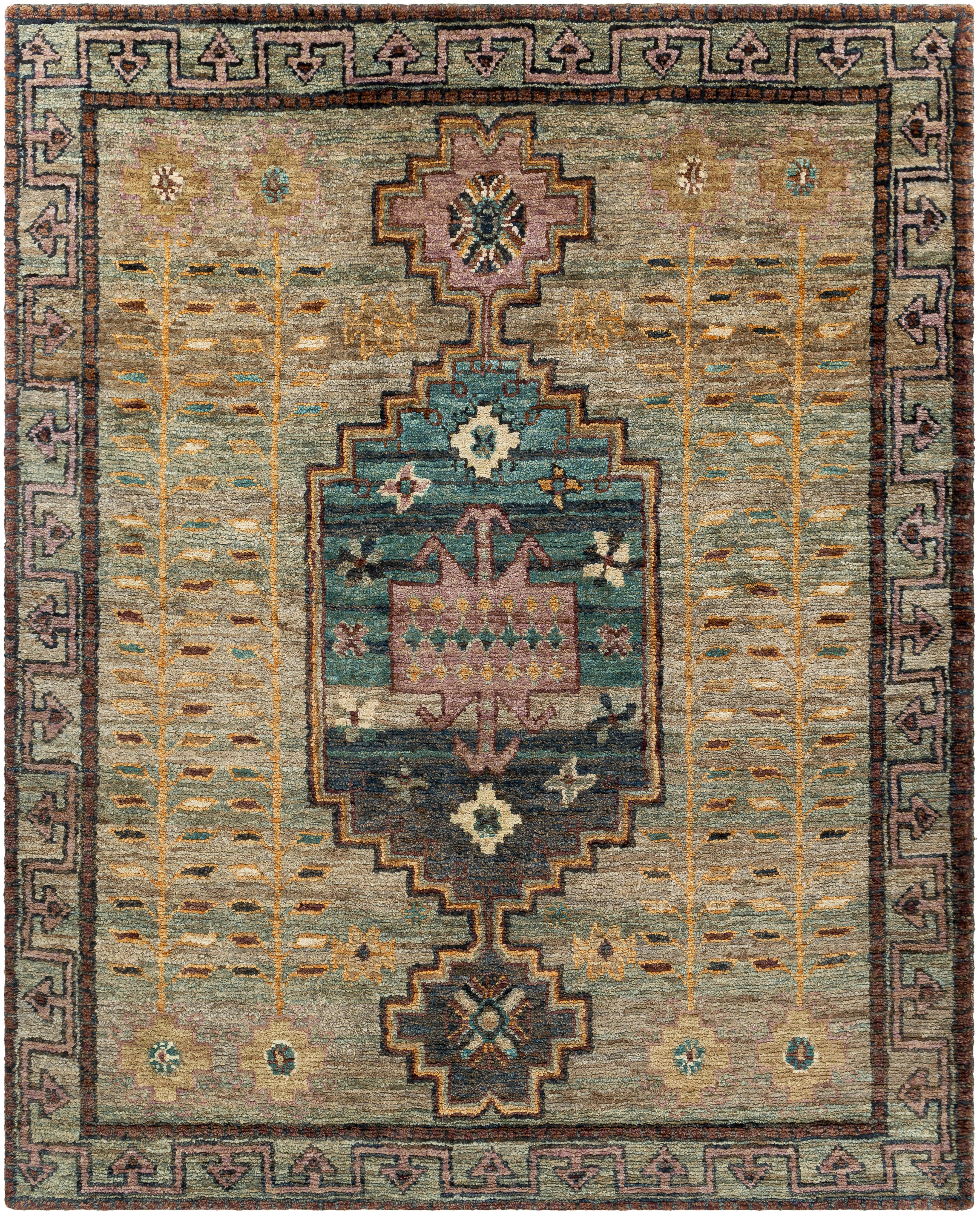 Scarborough Brown Indoor 8'10" x 12' Handmade Rug - Image 0