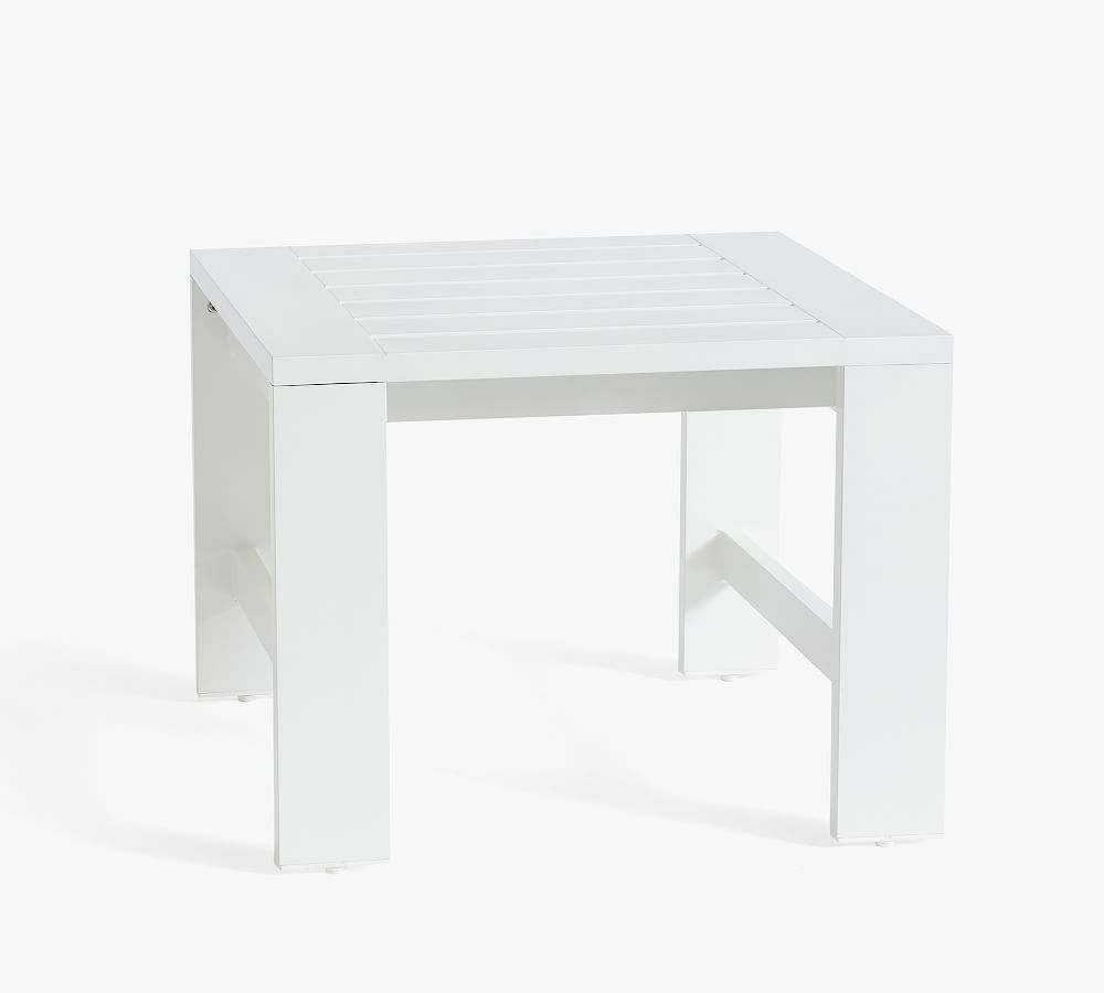 Malibu 24" Metal Side Table, White - Image 0