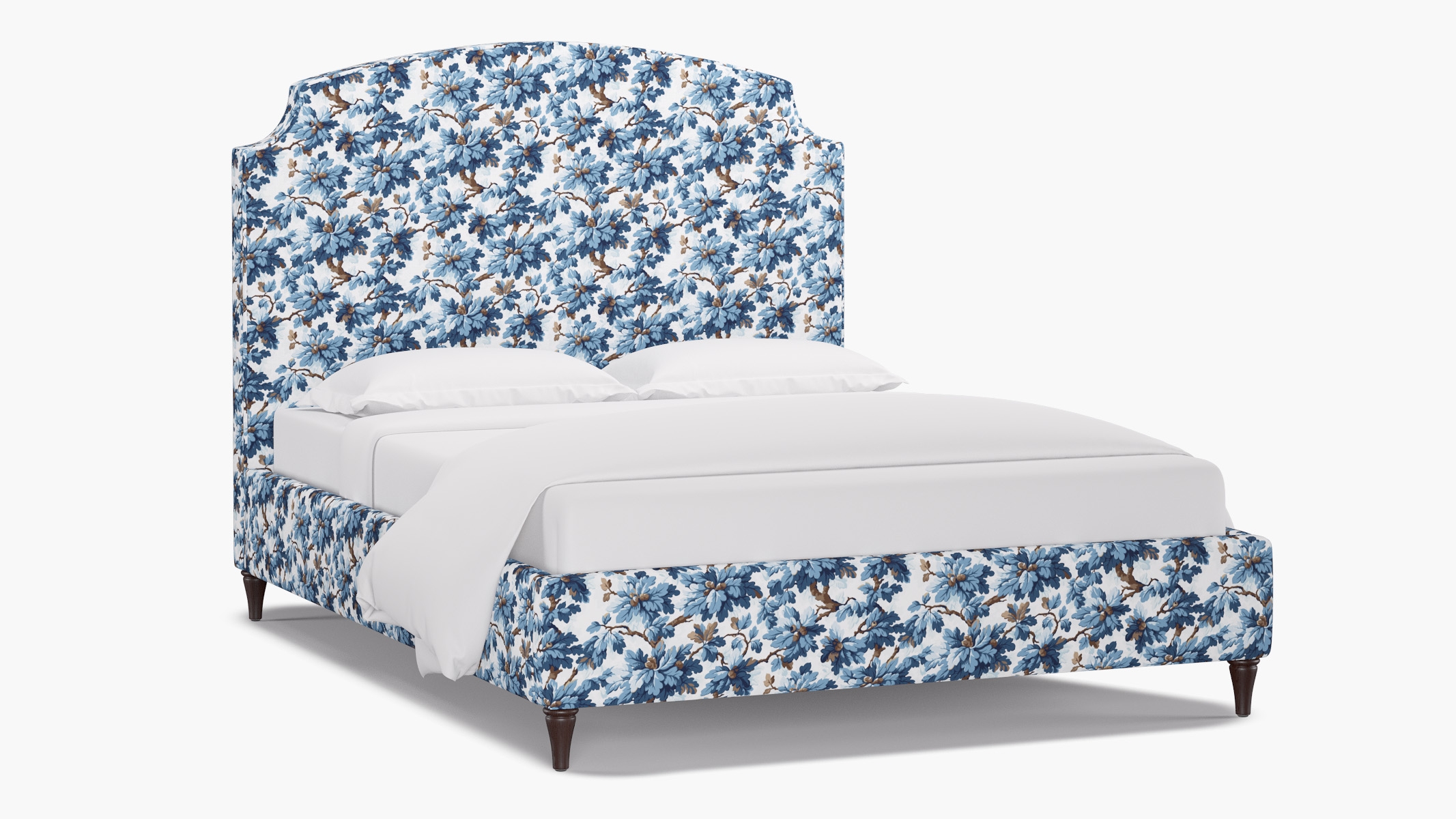 Cove Bed, Delft Woodland, Espresso Decorative Tapered Leg, Twin - Image 1