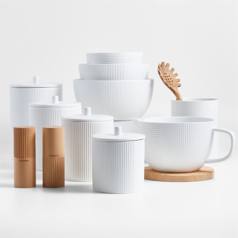Hanno Extra-Large Textured Ceramic Canister - Image 1