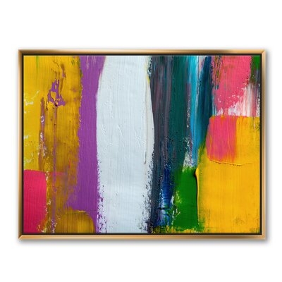 Oil Brushed Colorfields IV - Floater Frame Print on Canvas - Image 0