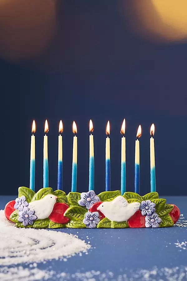 Fleur Hanukkah Menorah - Image 0