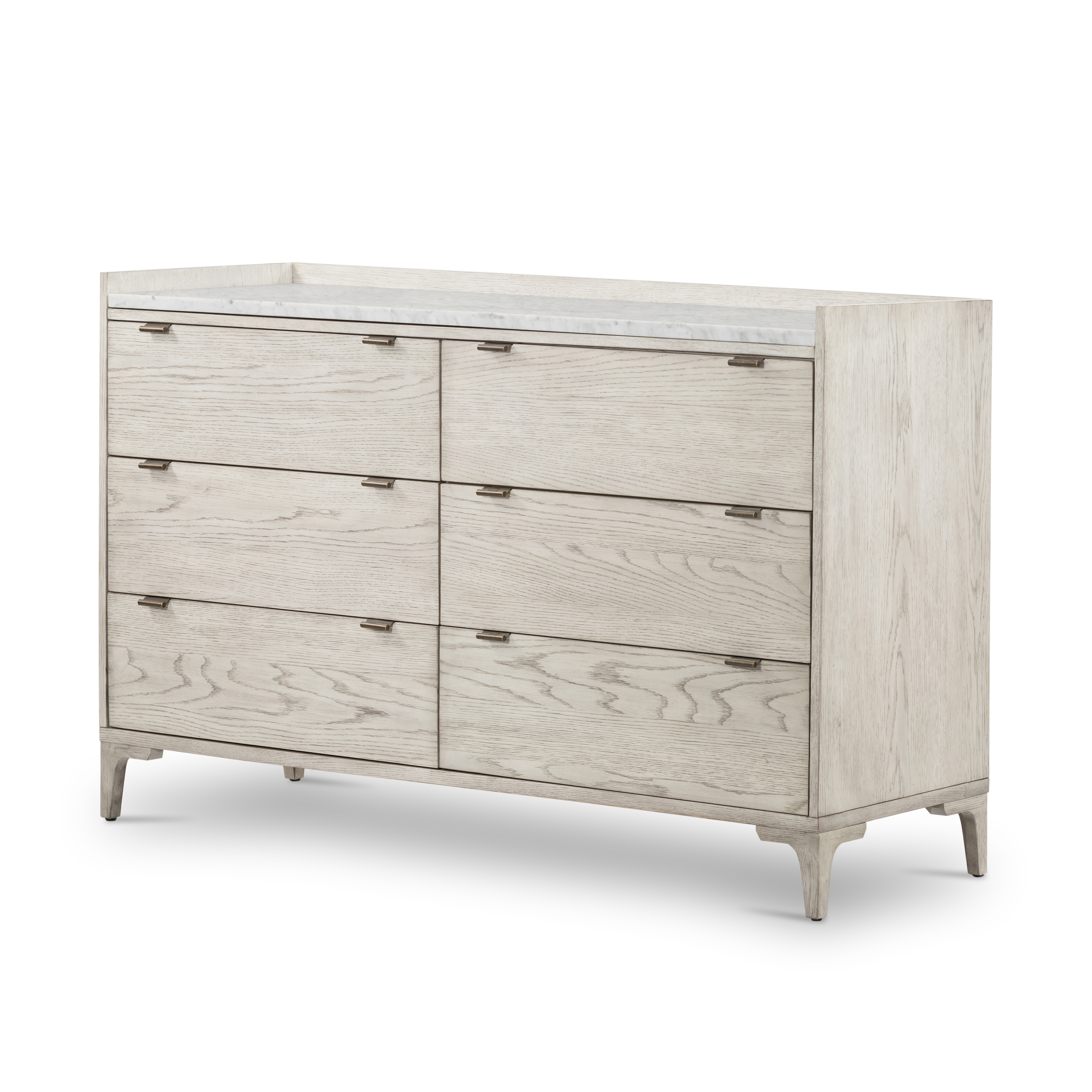 Viggo 6 Drawer Dresser-Vintage White Oak - Image 0