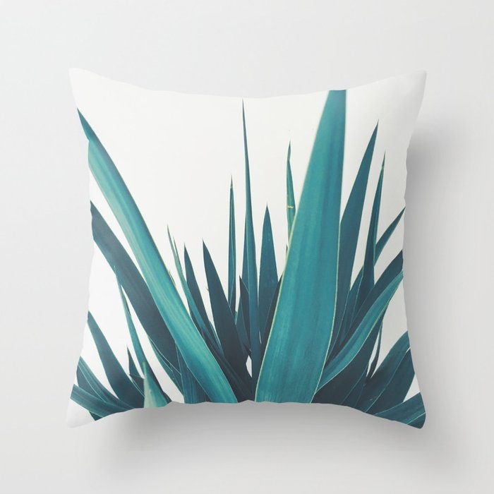 Yucca Leaves Throw Pillow by Cassia Beck - Cover (24" x 24") With Pillow Insert - Indoor Pillow - Image 0
