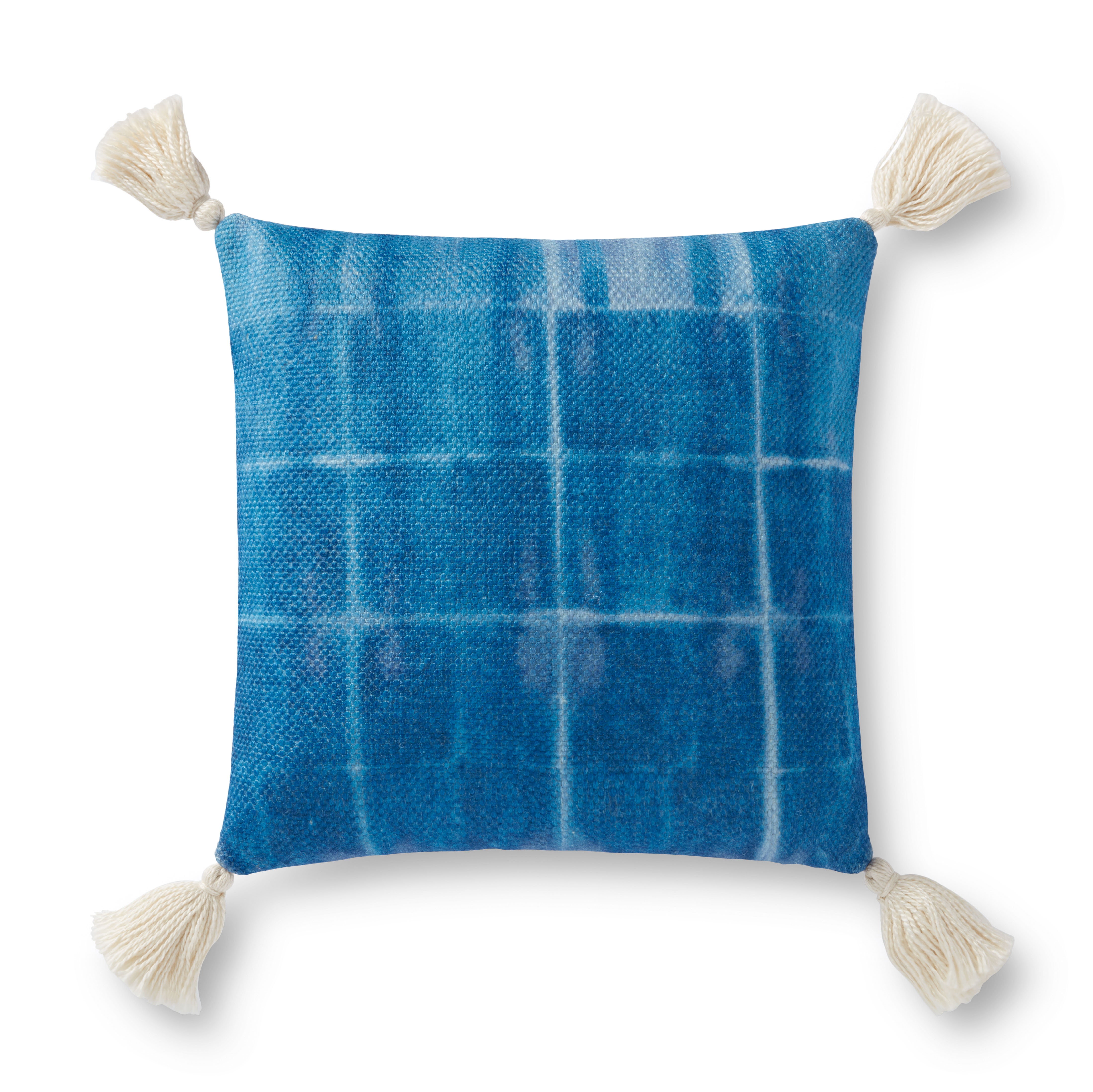 Loloi Pillows P0922 Blue 18" x 18" Cover Only - Image 0