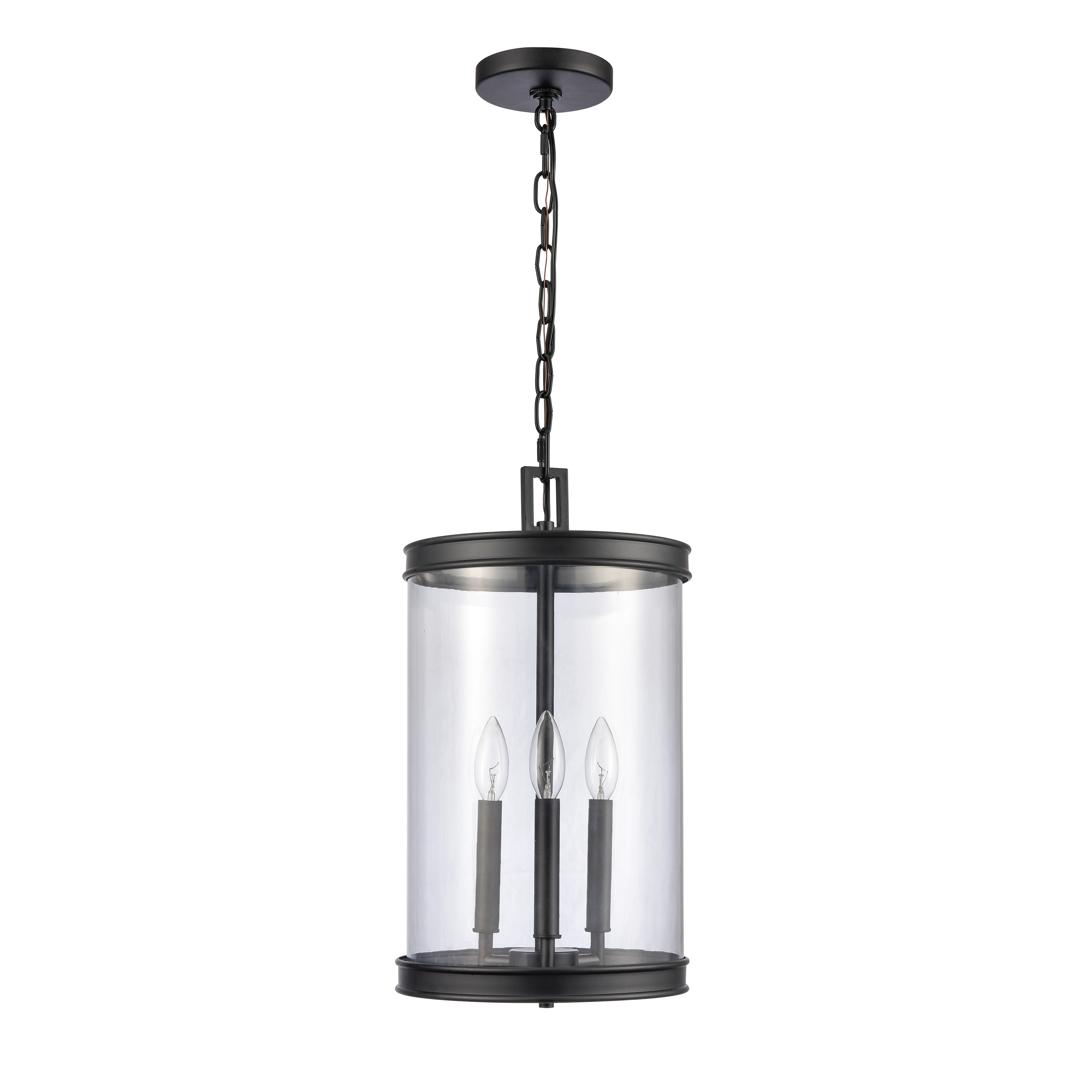 Mendoza 10.25'' Wide 3-Light Pendant - Matte Black - Image 1