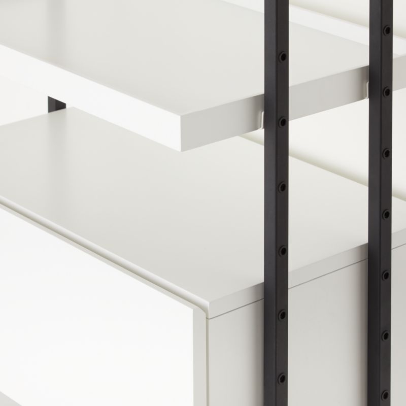Flex White 3-Drawer, 2-Shelf Bookcase - Image 2