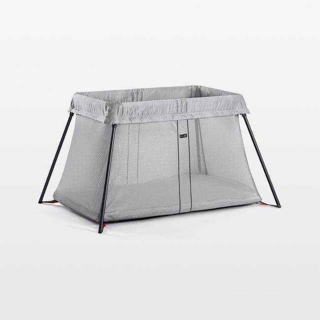BABYBJÖRN ™ Silver Lightweight Travel Crib with Fitted Sheet Bundle Pack - Image 0